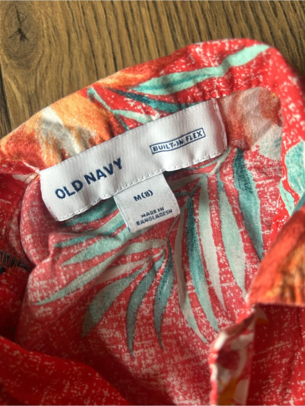 Old Navy Red Floral Button-Up Shirt for Kids